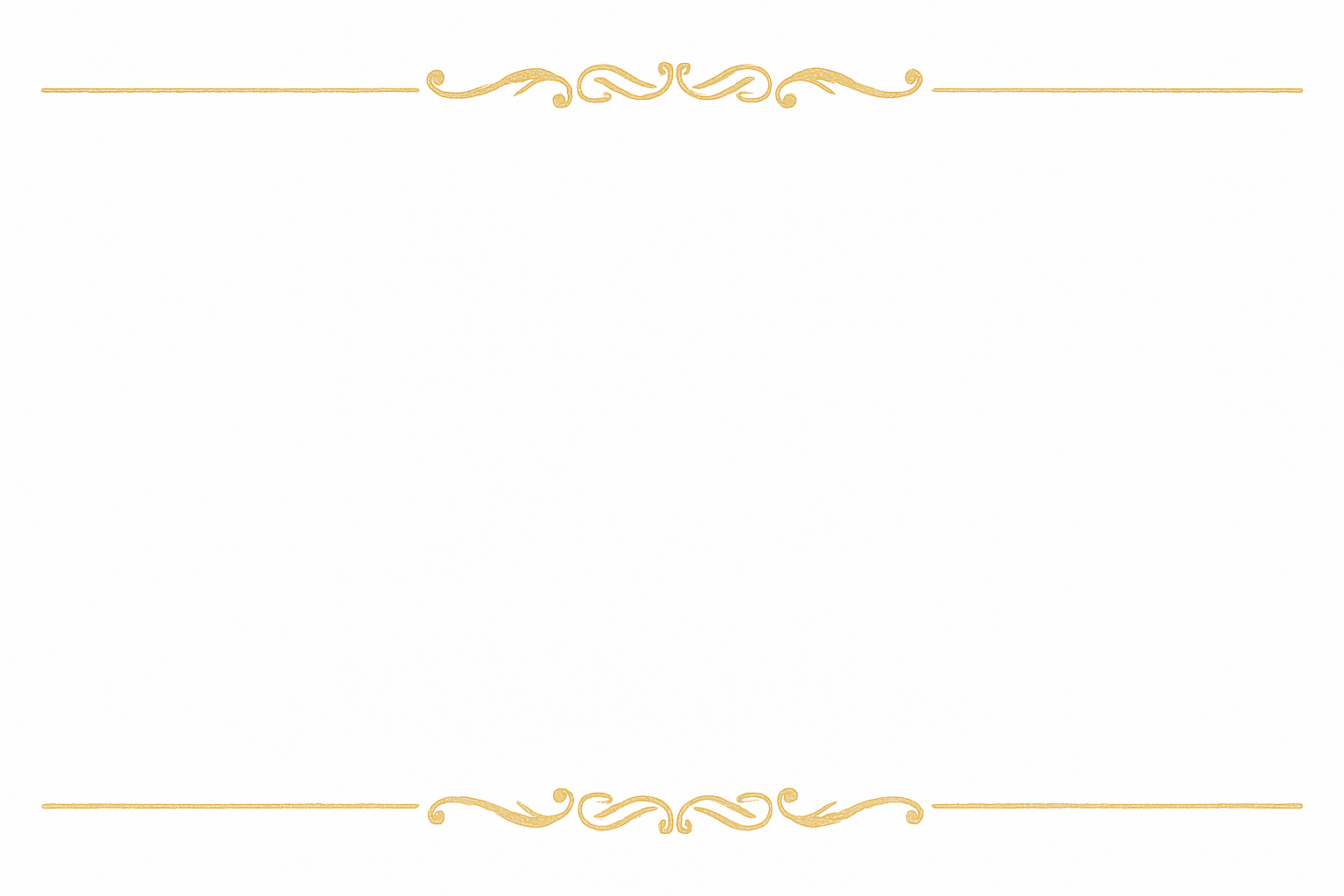 helt hvit bakgrunn med gull som ligger helt på bunnen og toppen